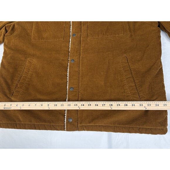 Levis Corduroy Sherpa Lined Trucker Jacket Men’s XXL Brown Snap Zip - Picture 13 of 16
